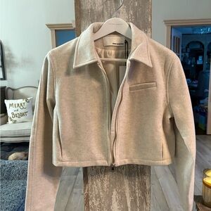 Pink Martini Cream/Tan Cropped Blazer NWT